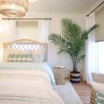 Boho meets mid-century modern retreat master bedroom