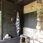 Outdoor Shower added added to this renovated Cabin on HGTV Fixer to Fabulous.