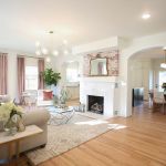 Exposing existing brick for the fireplace in this Craftsman to Creole Cottage Living Room.