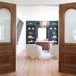 Refurbished Antique Doors Into Renovated Study