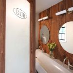 Farmhouse bathroom with an industrial touch.