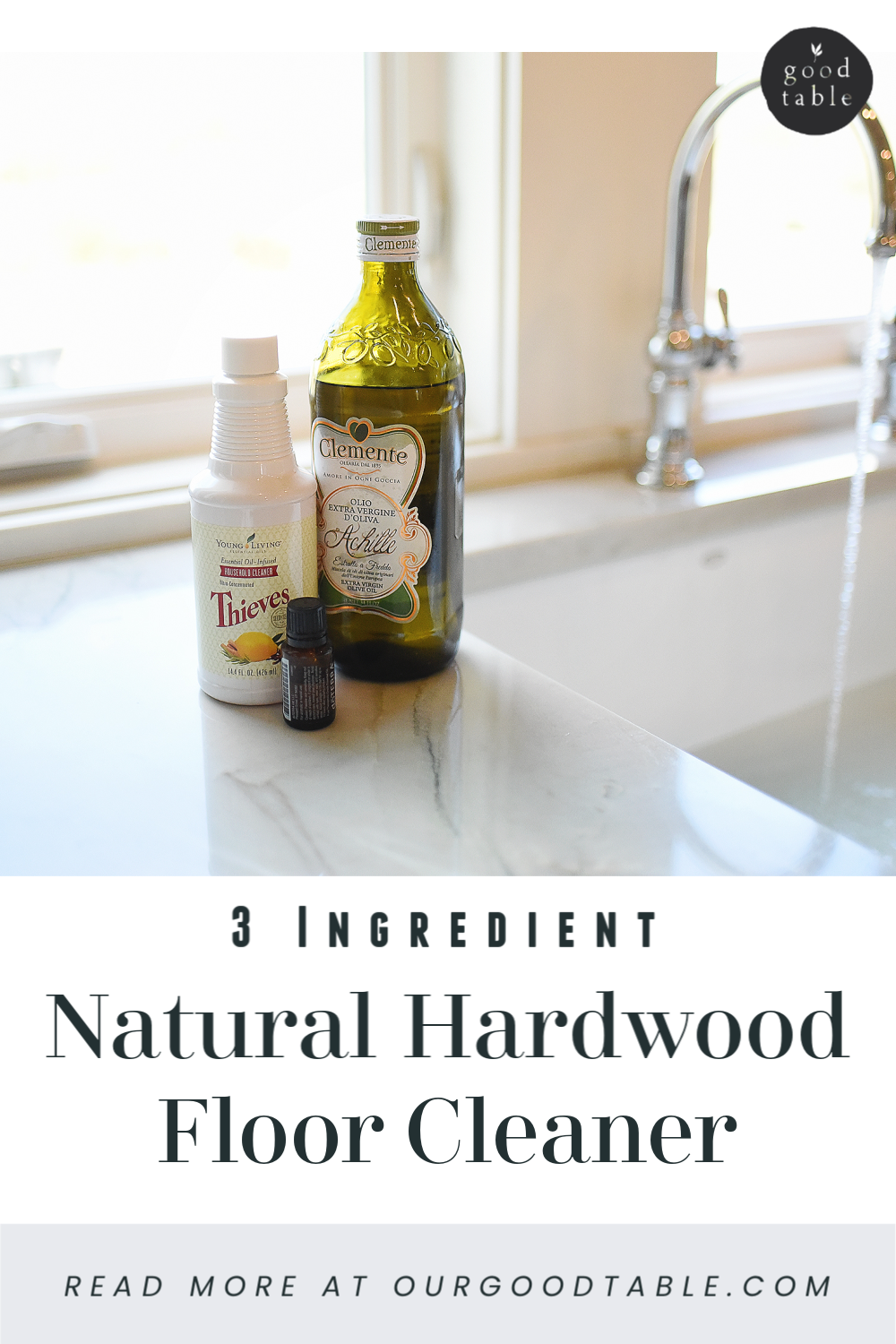 You only need 3 Ingredients to clean your hardwood floors.