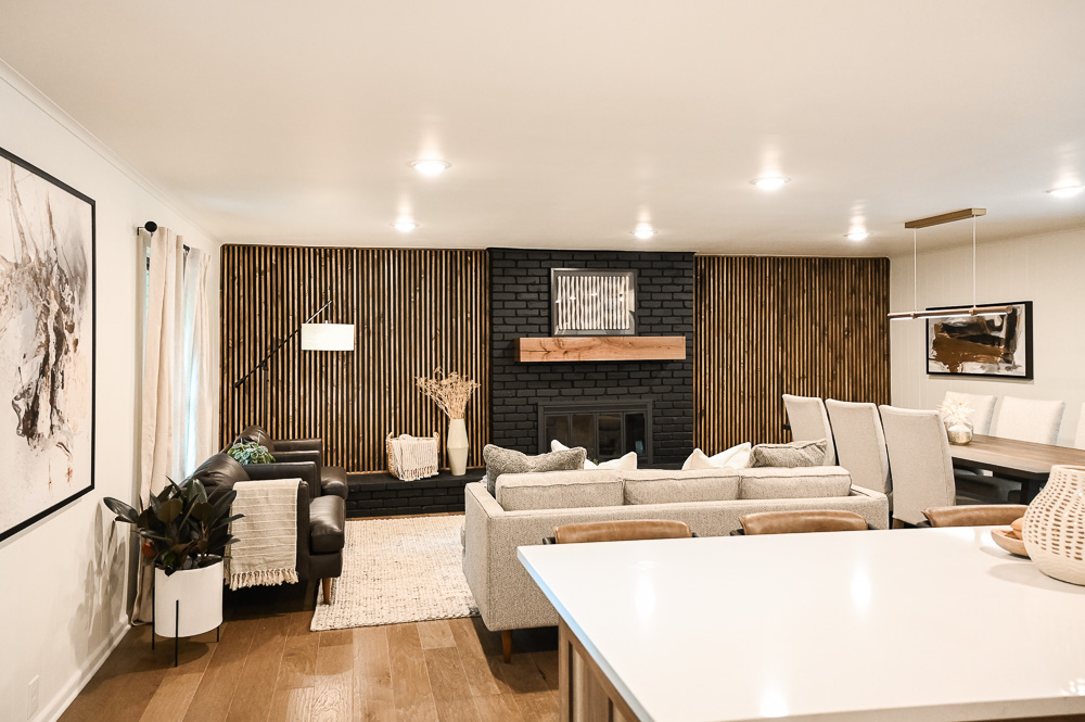 HGTV Fixer to Fabulous Living Room and Dining Area Renovation.