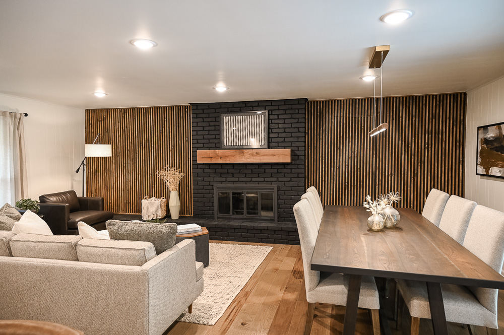 HGTV Fixer to Fabulous Living Room and Dining Area Renovation.