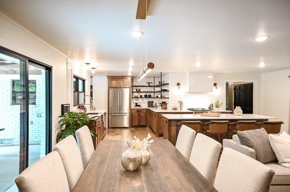 HGTV Fixer to Fabulous Living Room, Kitchen and Dining Room Renovation.