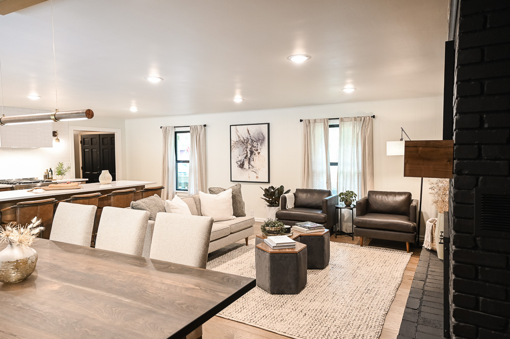 HGTV Fixer to Fabulous Living Room and Dining Area Renovation.
