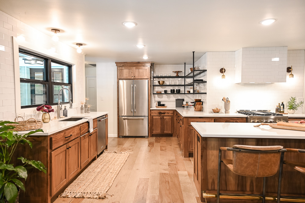 HGTV Fixer to Fabulous Kitchen Renovation with open shelving.