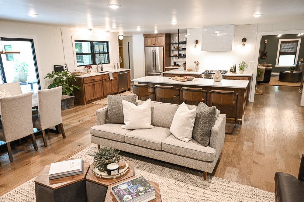 HGTV Fixer to Fabulous Living Room, Kitchen and Dining Room Renovation.