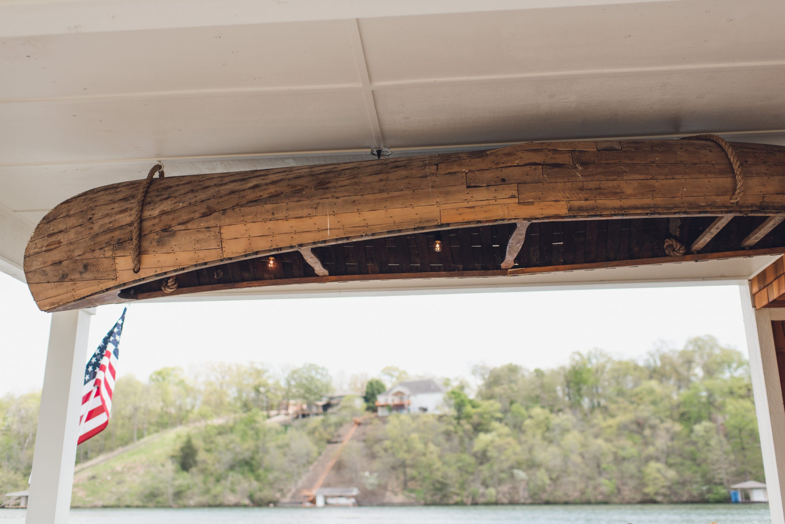 HGTV Fixer to Fabulous Boat House Renovation with Custom Light made out of a Canoe.