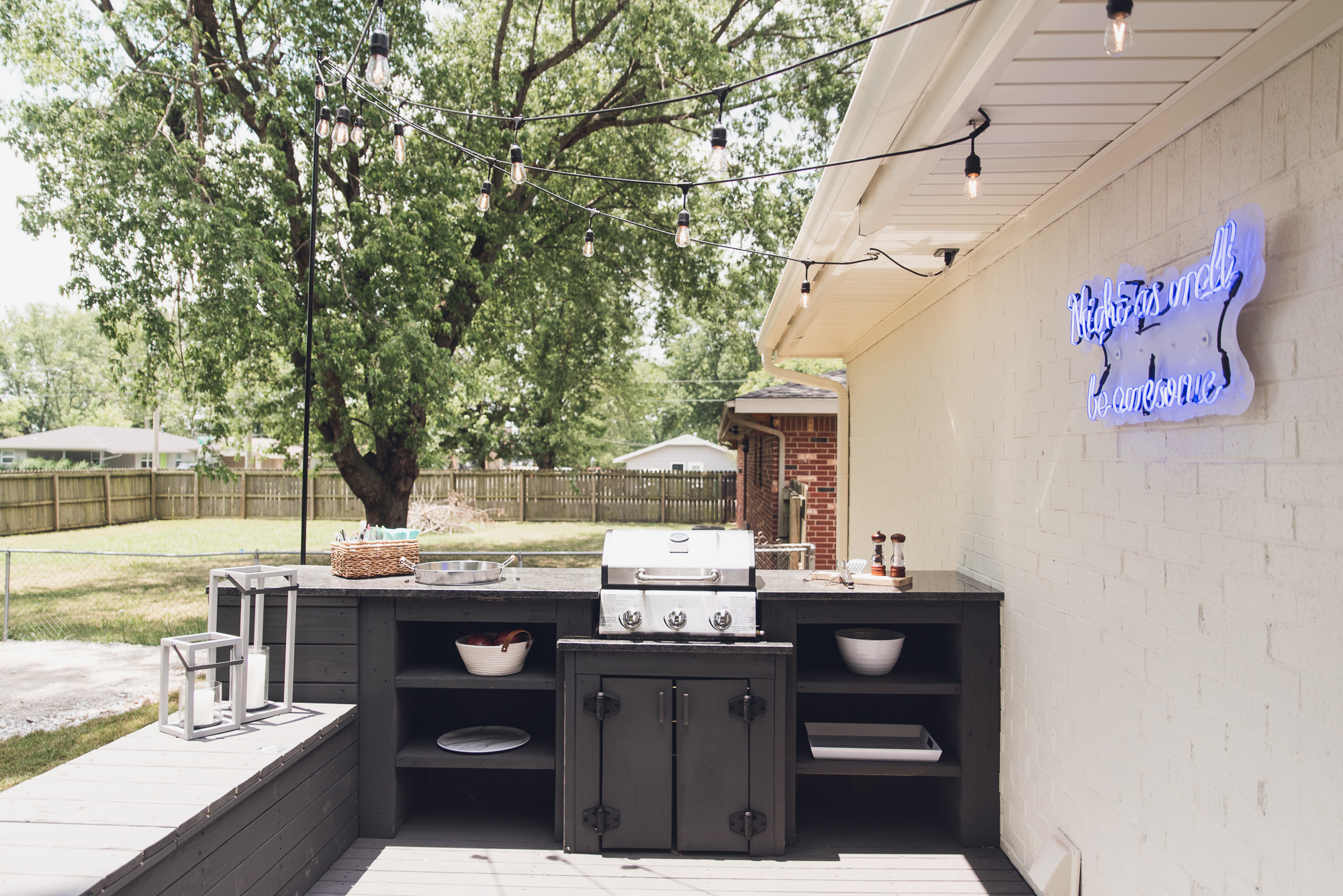 HGTV Fixer to Fabulous Outdoor Kitchen Back Deck Renovation.