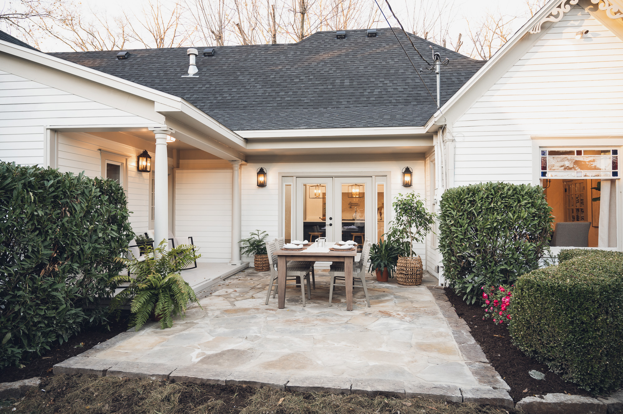 HGTV Fixer to Fabulous Back Porch Dining Area Renovation.