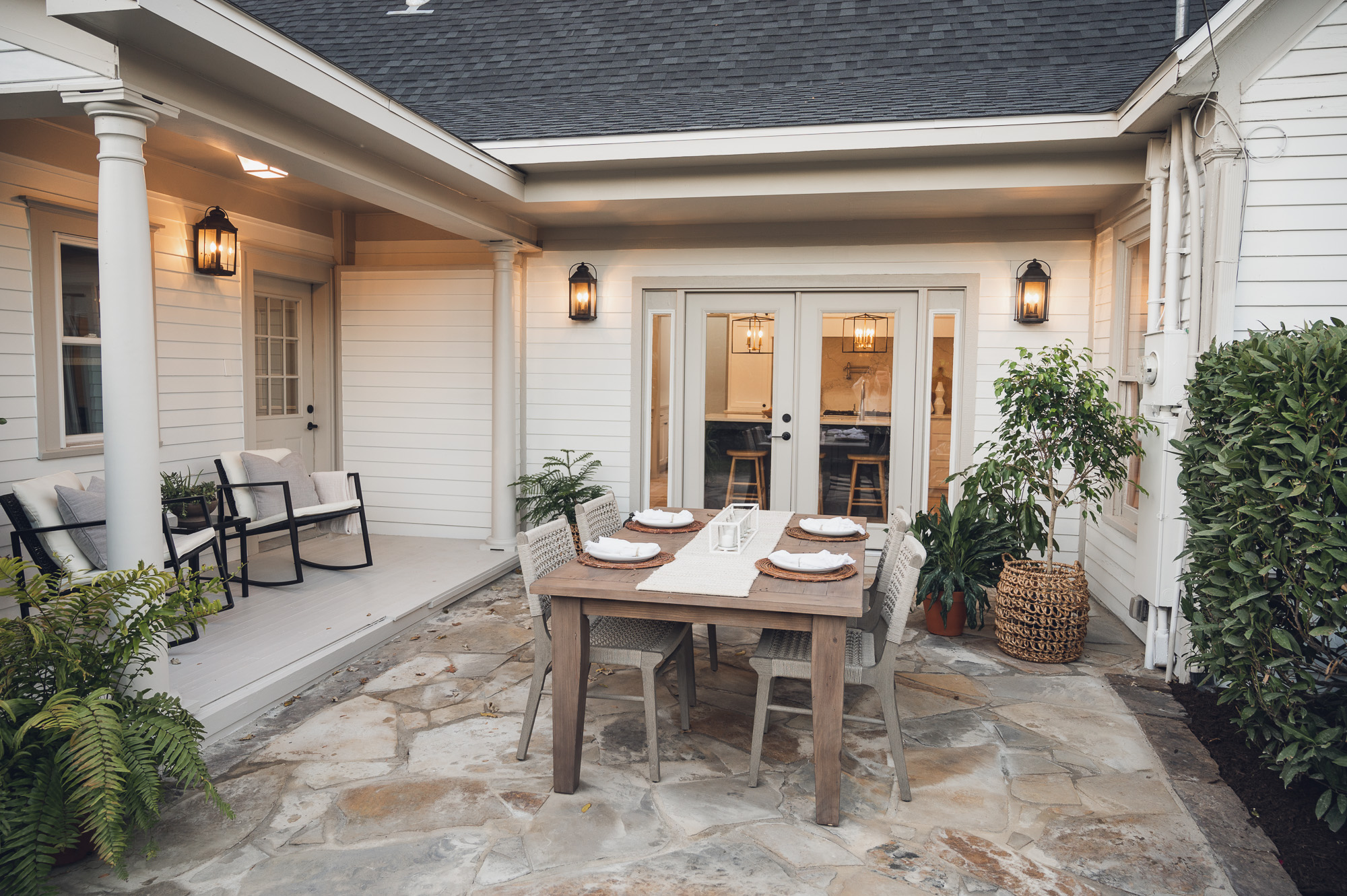 HGTV Fixer to Fabulous Back Porch Dining Area Renovation.