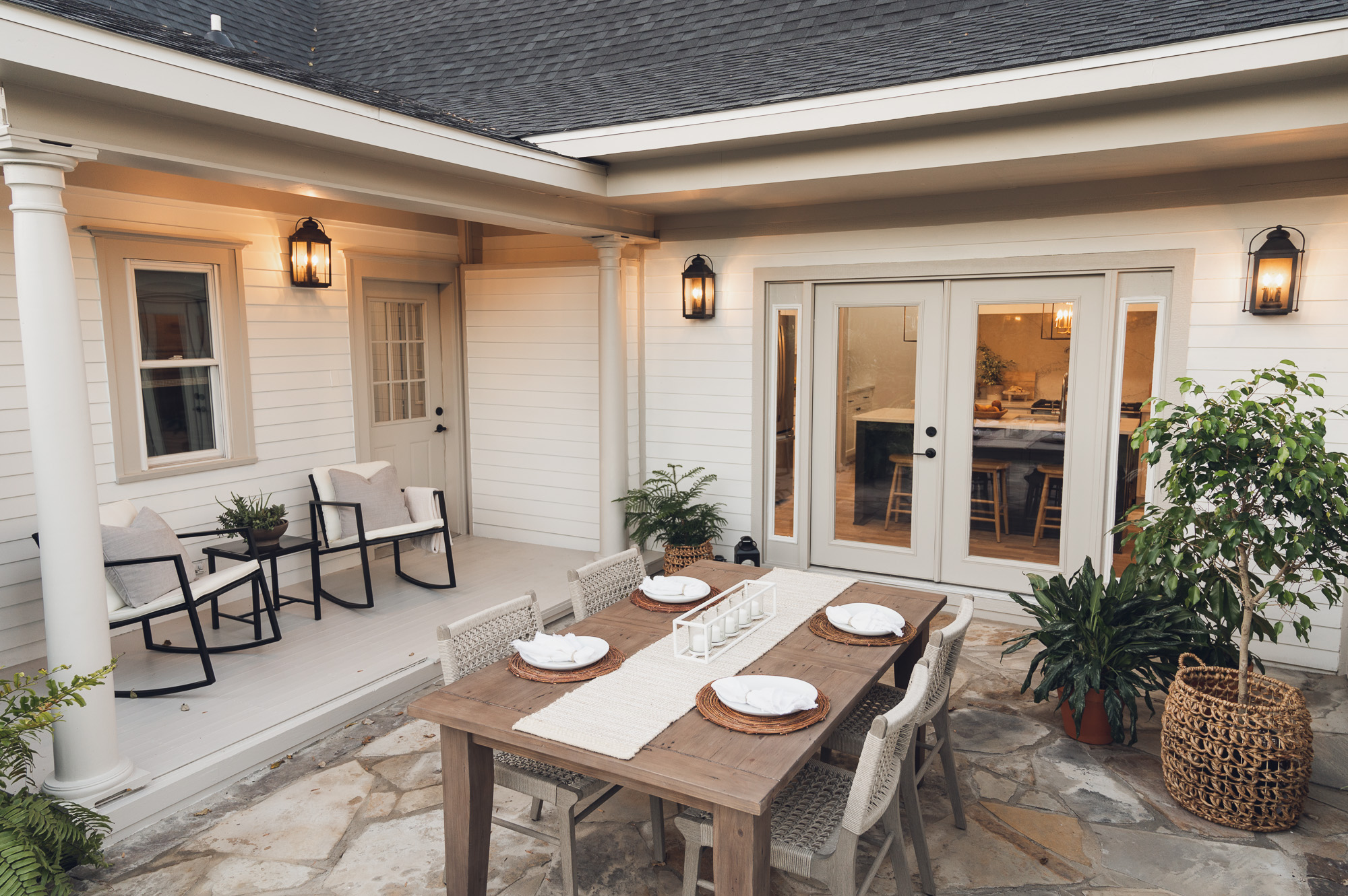 HGTV Fixer to Fabulous Back Porch Dining Area Renovation.