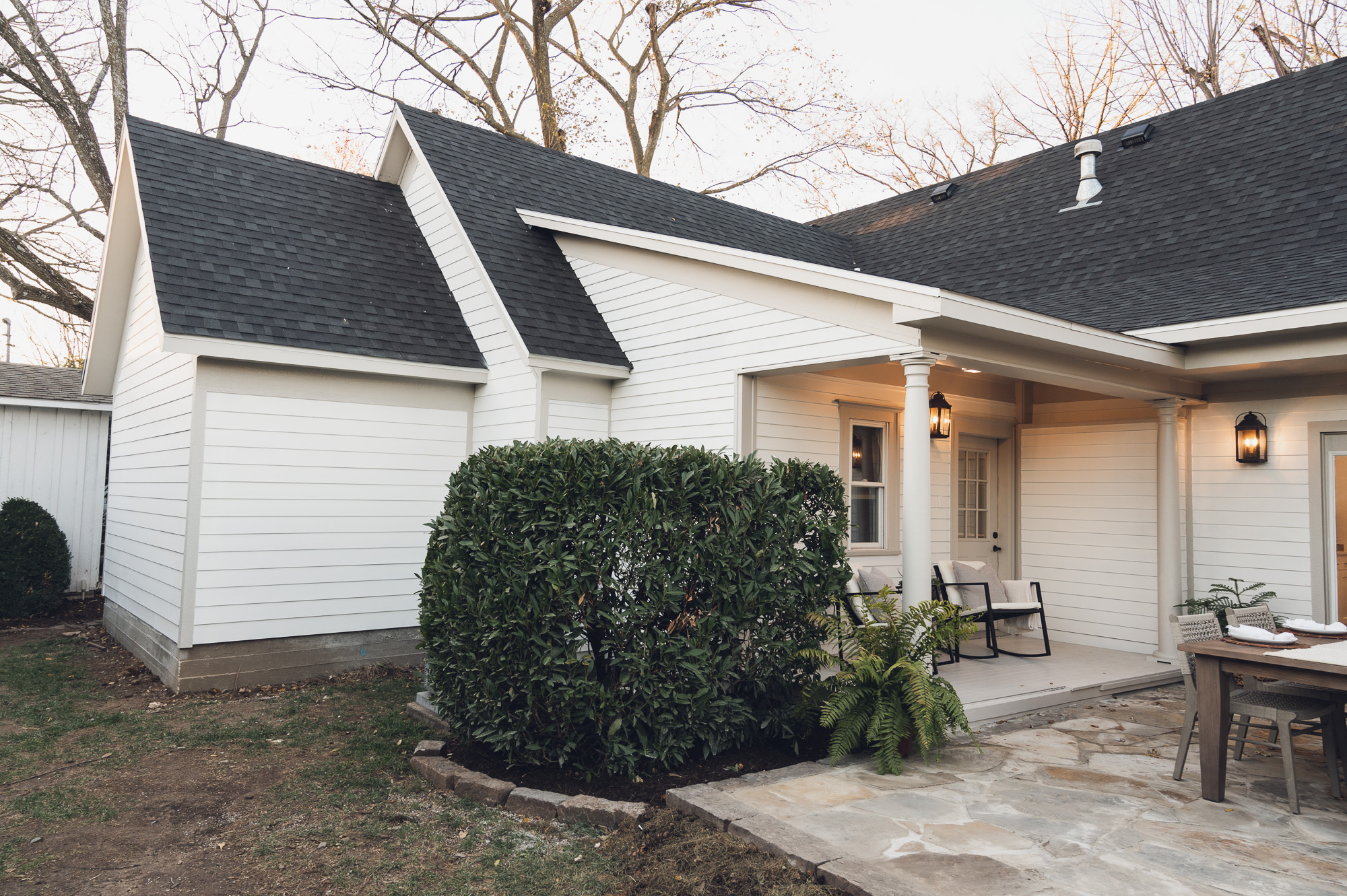 HGTV Fixer to Fabulous Back Porch Exterior Renovation.