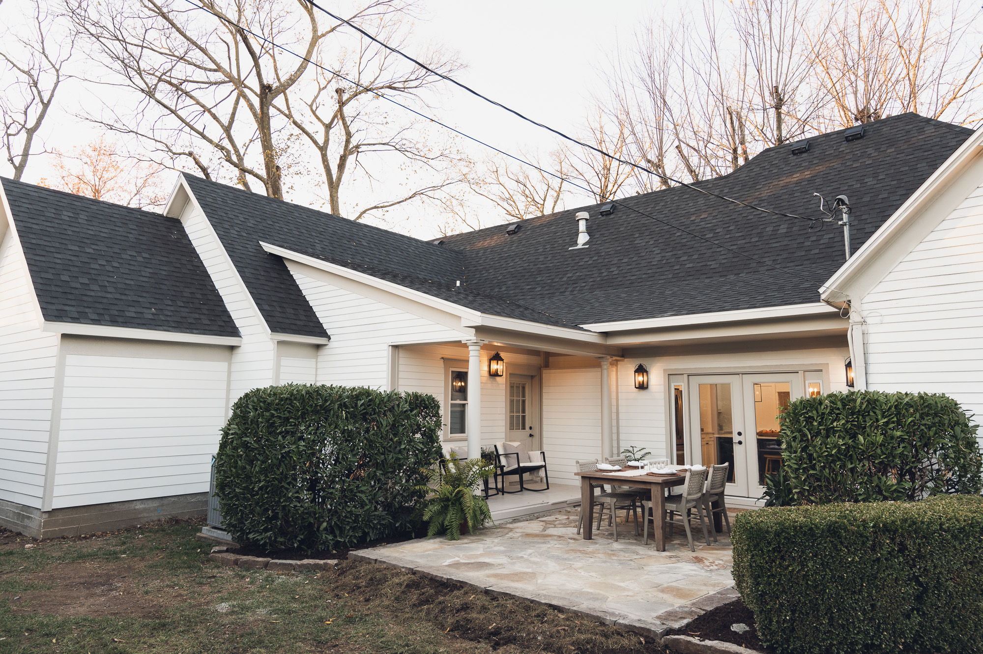HGTV Fixer to Fabulous Back Porch Exterior Renovation.