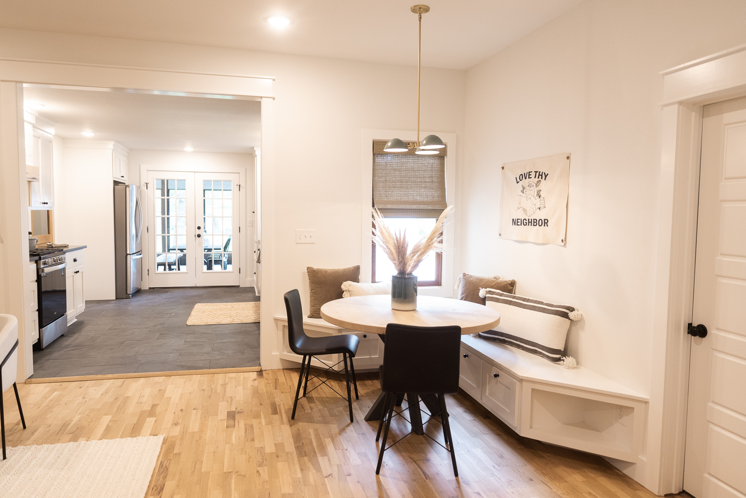 HGTV Fixer to Fabulous Living Room, Homeschool Area, and Dining Room.