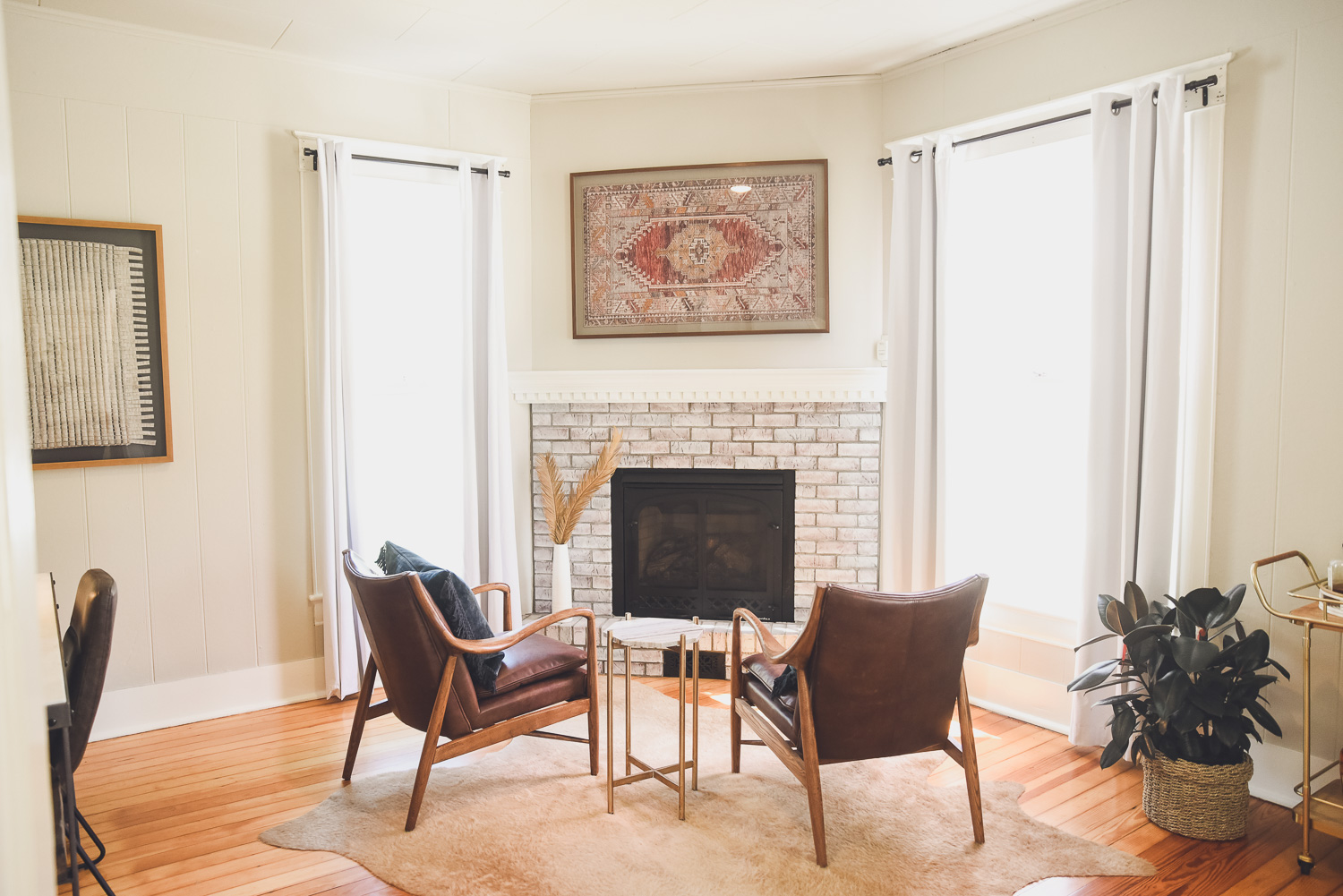 HGTV Fixer to Fabulous Home Office with fireplace