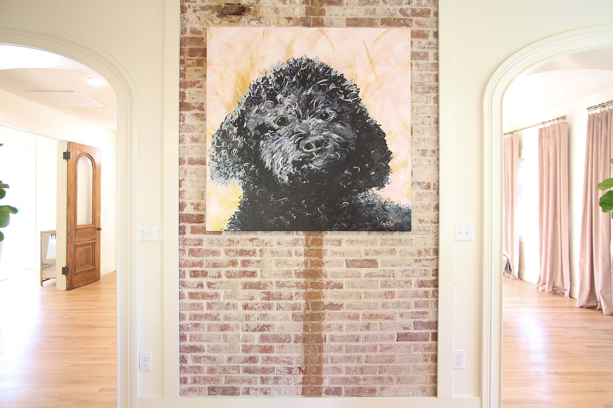 Custom painting of Nola in this HGTV Fixer to Fabulous Episode.